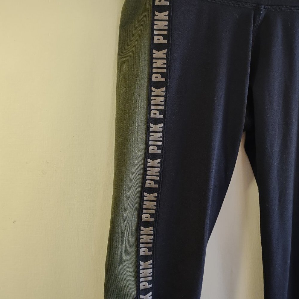 PINK Victoria's Secret Cozy Fleece Lined Leggings Logo Ribbon Activewear Small - Picture 3 of 7